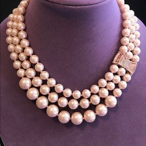 Kate Spade three strand pearl necklace
